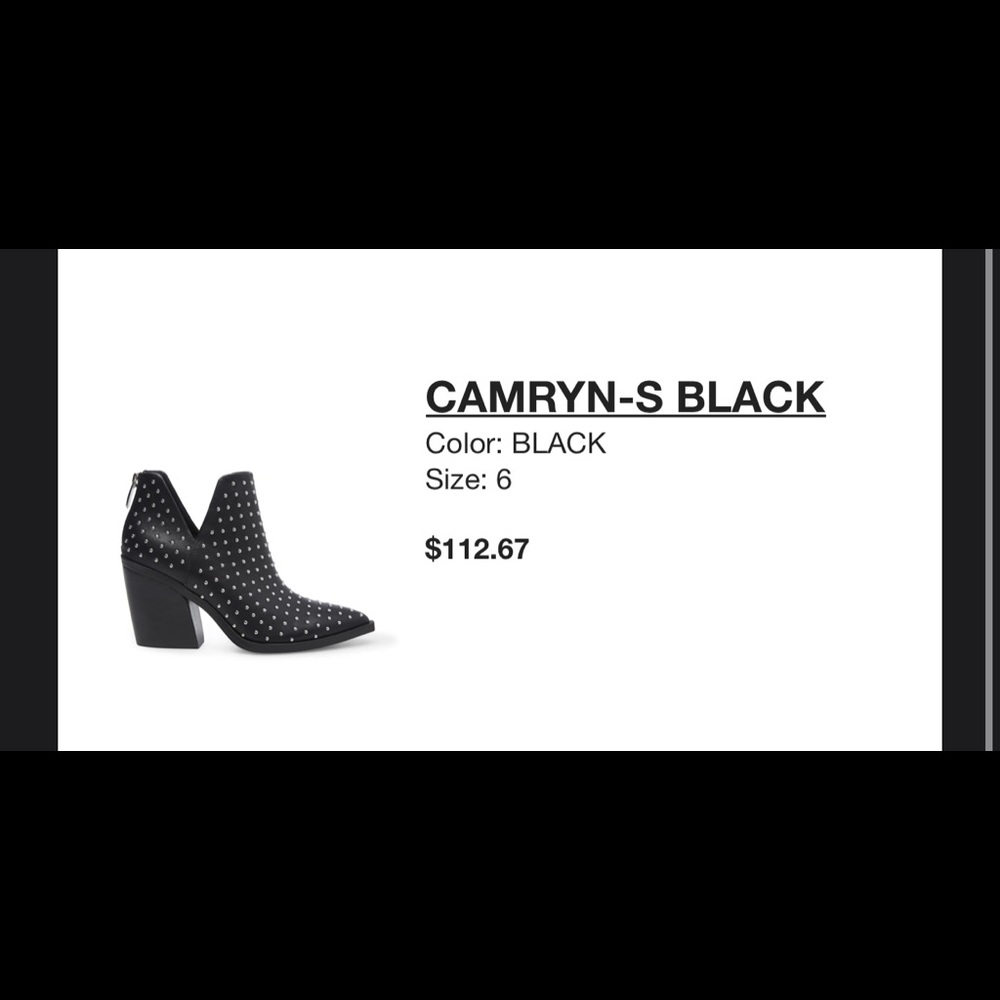 Steve Madden Camryn black studded booties size 6